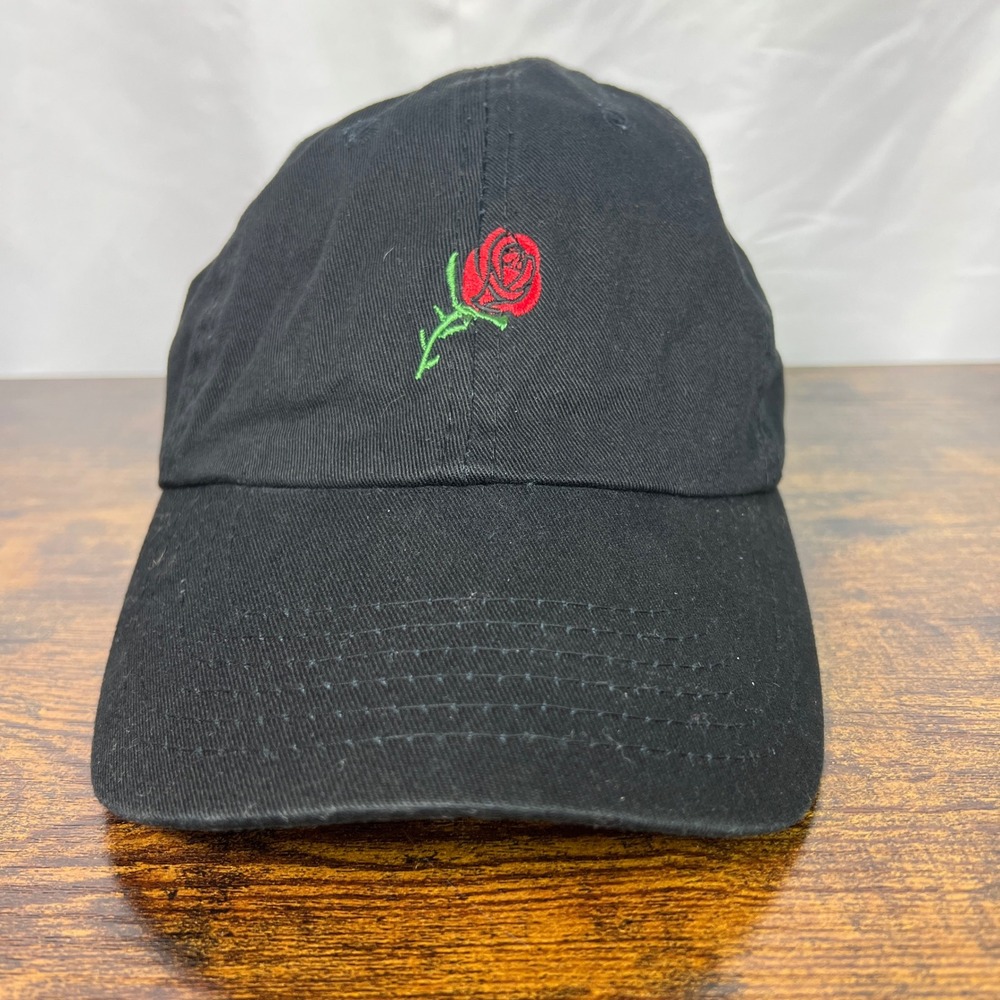 Empyre Rose Embroidered Black Dad Hat Adjustable Baseball Cap OSFM